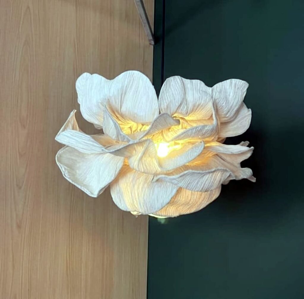 Ivory Blossom Sconce